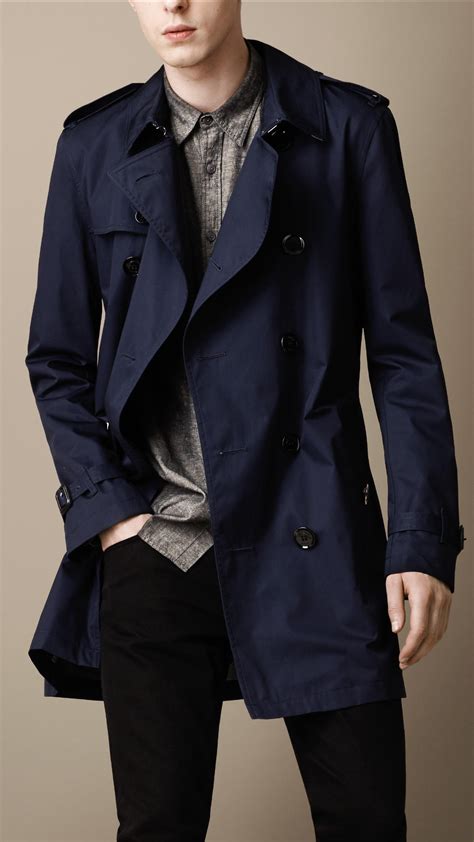 used burberry men's trench coat|Burberry trench coat men's navy.